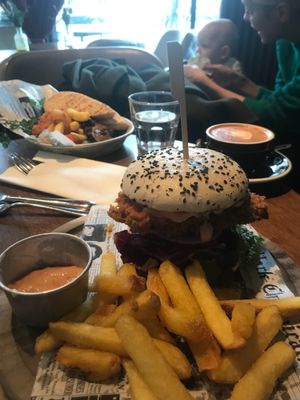 Tofu Burger at Grand Café Lochergut in Zurich