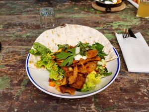Planted Chicken shawarma at Grand Café Lochergut in Zurich