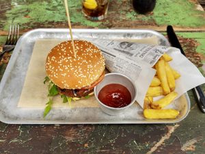 Beyond Meat burger at Grand Café Lochergut in Zurich