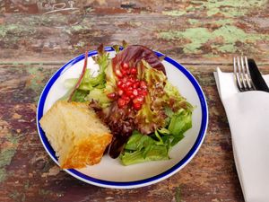 Started salad at Grand Café Lochergut in Zurich