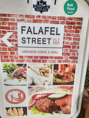 Advert at Falafel Street in Valletta