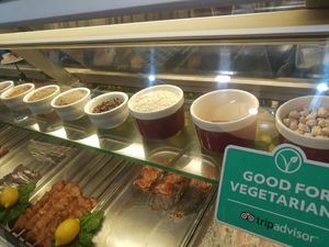 GOOD FOR VEGETARIANS right about the meat... at Falafel Street in Valletta