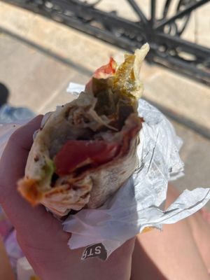 Falafel wrap  at Falafel Street in Valletta