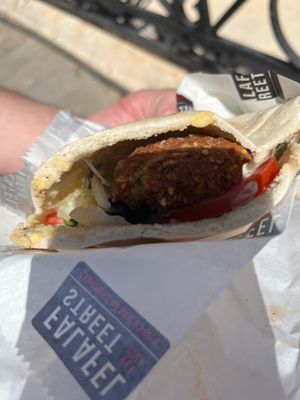 Falafel pitta  at Falafel Street in Valletta