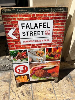 The brand  at Falafel Street in Valletta
