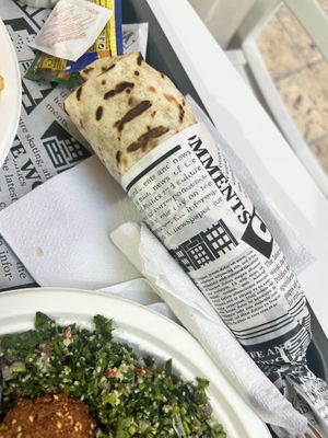 Wrap  at Falafel Street in Valletta