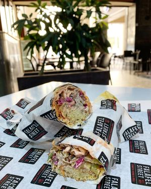 Falafel wrap! at Falafel Street in Valletta