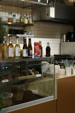 Counter at Plantastic's Streetfood Kitchen in Rotterdam