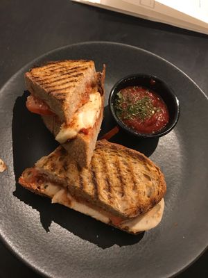 Mozzarella tosti at Plantastic's Streetfood Kitchen in Rotterdam