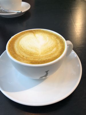 Curcuma latte at Plantastic's Streetfood Kitchen in Rotterdam