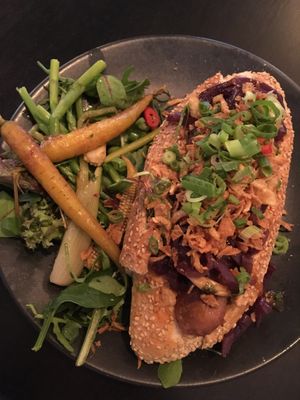 Super sausage  at Plantastic's Streetfood Kitchen in Rotterdam