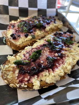 Blueberry ricotta  at Root in Newport