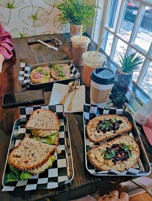 brunch spread  at Root in Newport