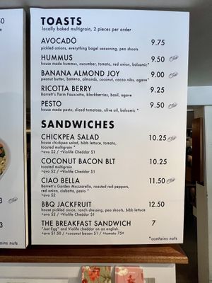 Toasts/sandwiches  at Root in Newport