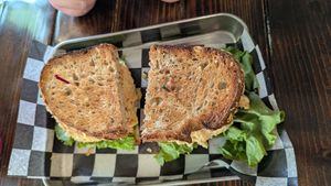 Chickpea salad sandwiche at Root in Newport