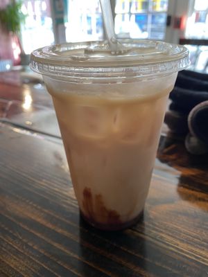 The salted caramel mocha nitro (without the nitro) at Root in Newport