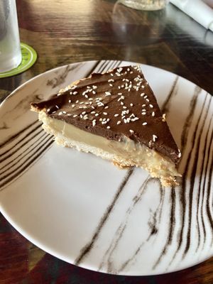 Chocolate tahini custard at Rood Food and Pie in Lakewood