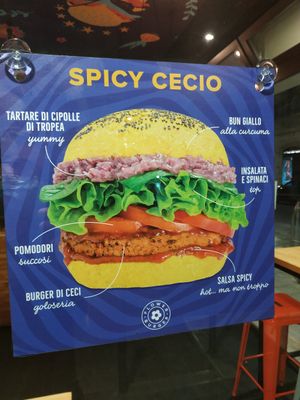 Spicy cecio at Flower Burger in Bari