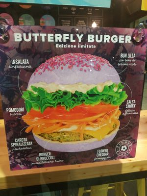 Butterfly burger at Flower Burger in Bari