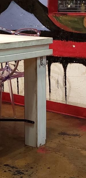 Bag hooks! at Forte Tapas in Las Vegas