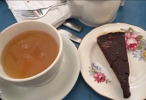 Green tea & vegan chocolate torte at Bake180 in Tamworth