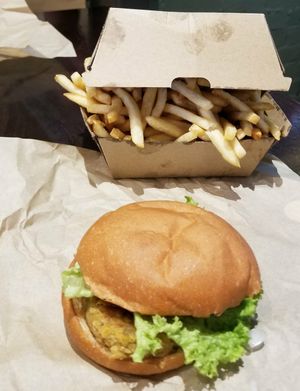 New Guru mini burger & regular fries at Lord of the Fries in Wellington