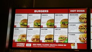 Burger & Hot Dog menu at Lord of the Fries in Wellington