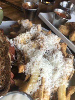 Side of garlic parm fries   at Nateure's Plate in Peterborough