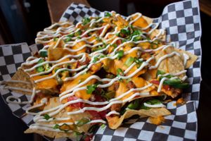 Loaded nachos  at Nateure's Plate in Peterborough