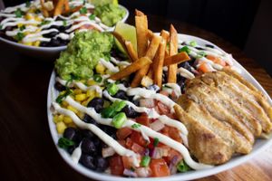 Burrito bowl at Nateure's Plate in Peterborough