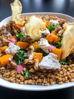 Harvest bowl at Nateure's Plate in Peterborough