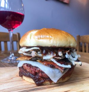 Mozza mushroom melt at Nateure's Plate in Peterborough