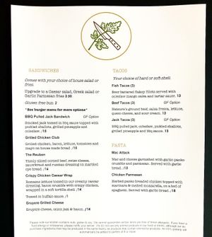 New menu!  at Nateure's Plate in Peterborough