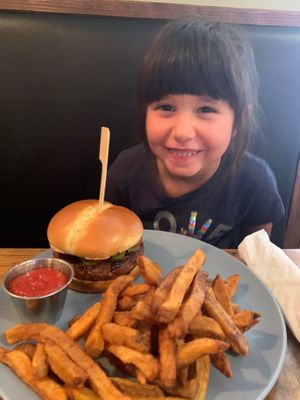 Happy girl.  at Nateure's Plate in Peterborough