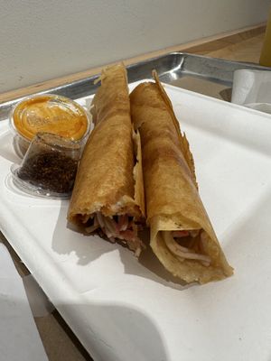 Ramen dosa  at Art of Dosa in Chicago