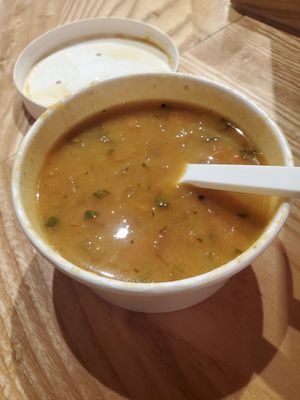 Sambar soup at Art of Dosa in Chicago