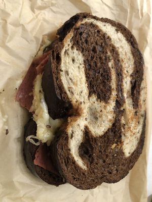 Would like to have had this cut, but my Reuben was super yummy!   at Gentle Grill in Temecula