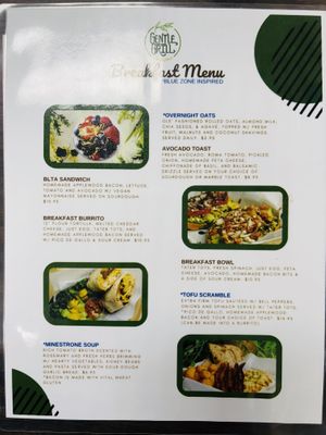 Breakfast menu   at Gentle Grill in Temecula
