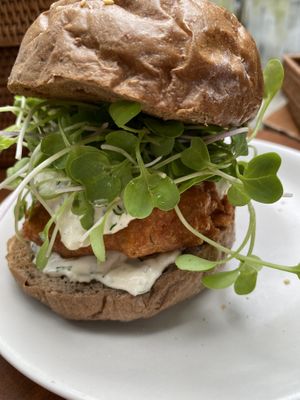 Fish burger (this was amazing, exceeded expectations)  at Nourish in Hoi An
