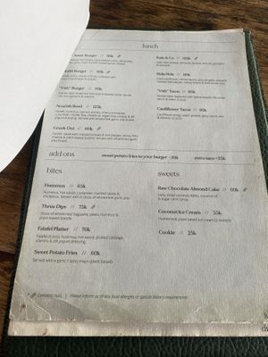 Menu 2  at Nourish in Hoi An