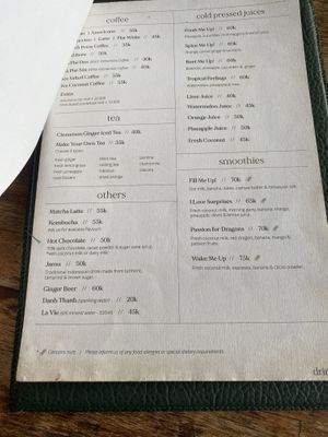 Menu 3  at Nourish in Hoi An