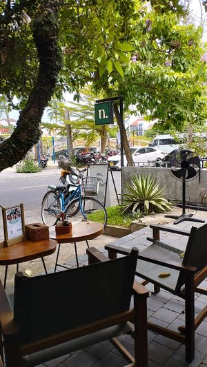 I like the outside seating (if the road is not too busy). at Nourish in Hoi An