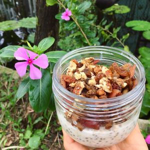 Overnight Oats with Cooked Apple at Nourish in Hoi An