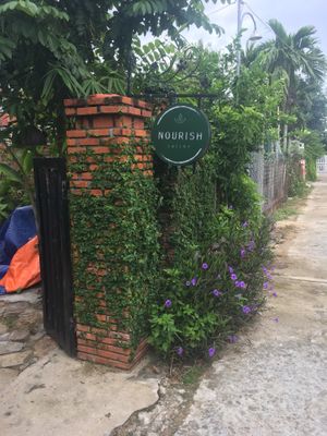 outside the cafe at Nourish in Hoi An