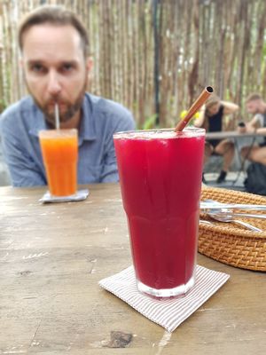 Juices: Beet me up! & Spice me up! at Nourish in Hoi An