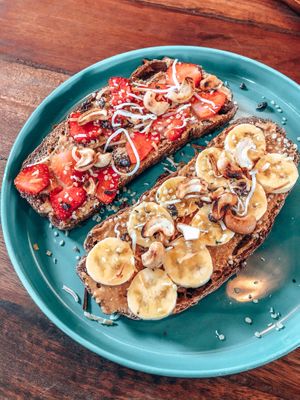 Nuty toast at Nourish in Hoi An