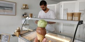 That's Theo at Pepita's Artisan Ice Cream in Curl Curl