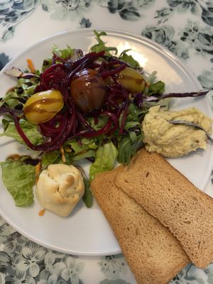 Salad with entrée  at Donna Veggie in Guimaraes
