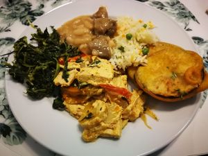 Second buffet dish at Donna Veggie in Guimaraes