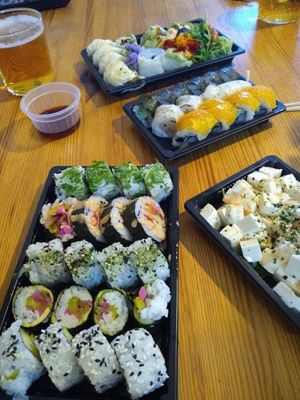 Mix plate 40 pieces at Legumi Sushi Vegan in Lisbon